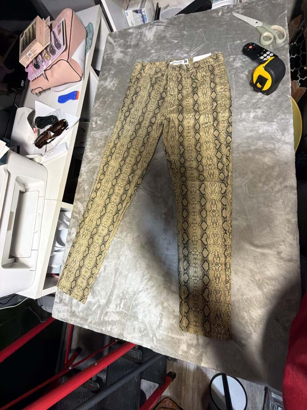 Monkey Ride Yellow Snake Print Premium Jeans MP1332 Size 7